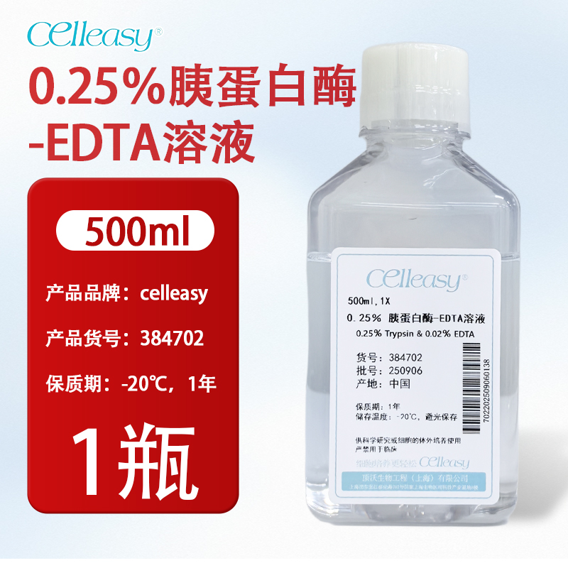 0.25％胰蛋白酶-EDTA溶液